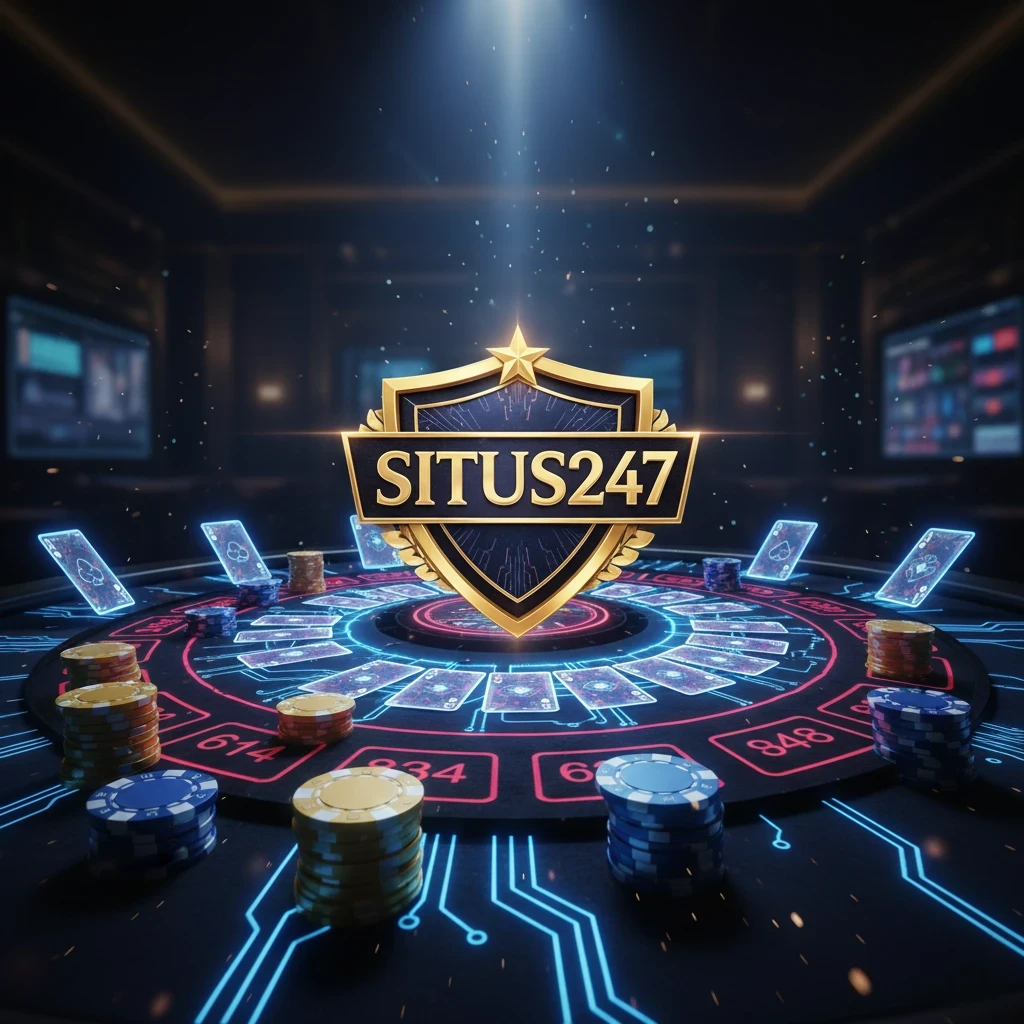 Banner premium Situs247 cara bermain poker dengan desain kasino modern elegan