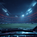 Gameplay FIFA 2026 dengan grafis realistis di stadion modern penuh penonton